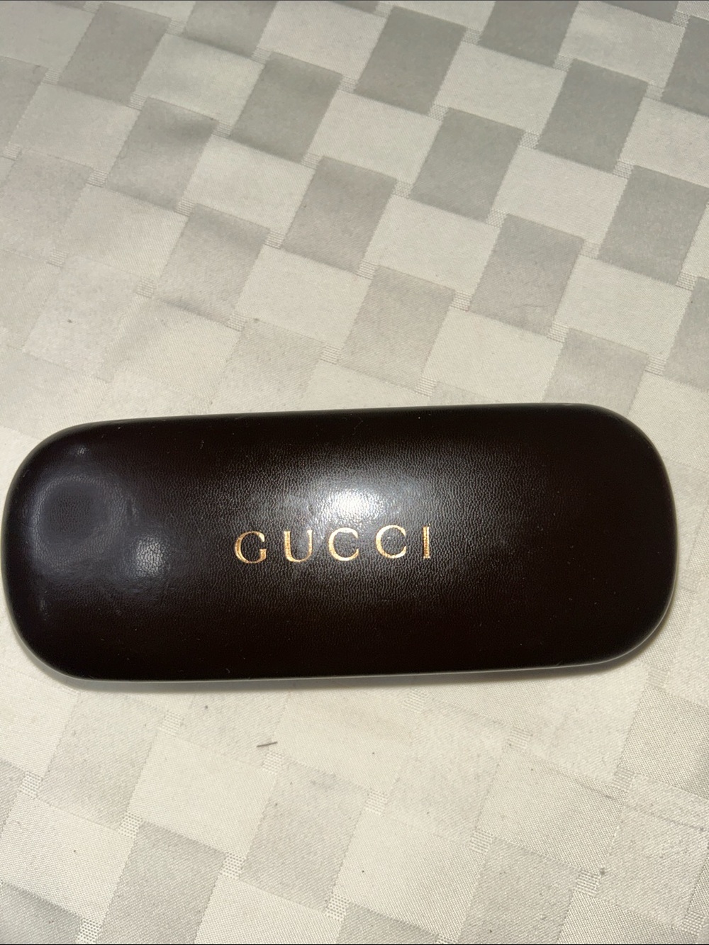 Gucci Black Eyewear Case with Gold Logo